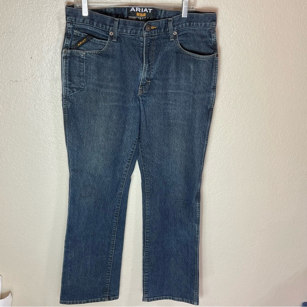 ARIAT rebar m4 low rise boot jeans dark wash 34x34